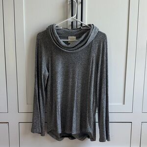 Anthropologie Charcoal Cowl Neck Sweater